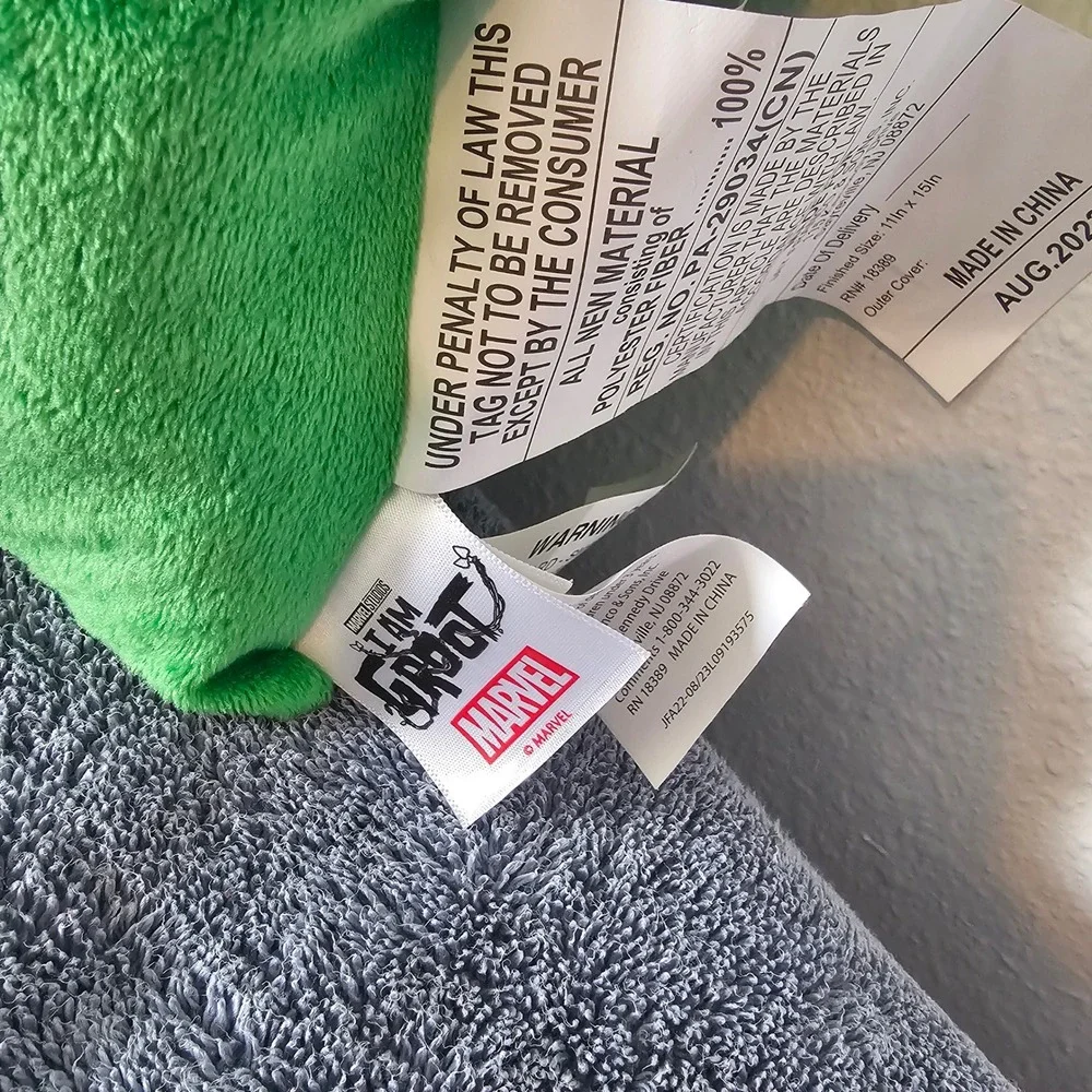 Marvel I Am Groot Plush Decorative Pillow Kids Green Brown Guardians Galaxy NEW